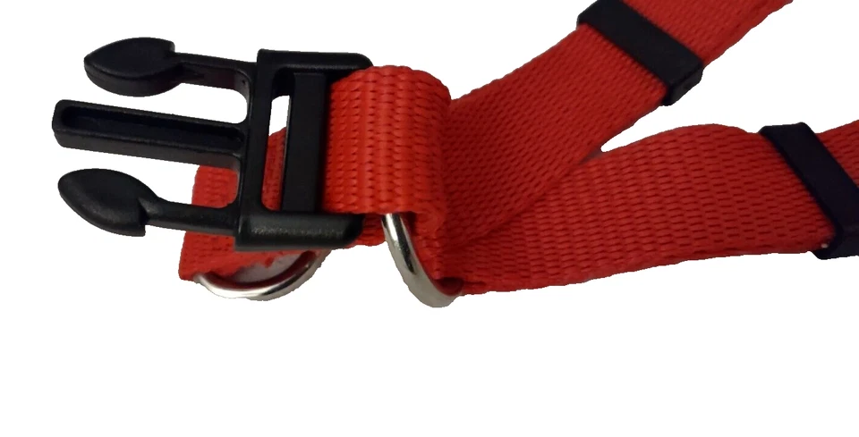 Arnés grande para perros Sassy Dog Wear correas de nailon rojas (se ajusta 23-35") Foto 4 de 4