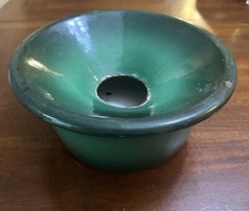 Antique EnamelWare spittoon Green Removable Lid Vintage Collectible Masonic Hall