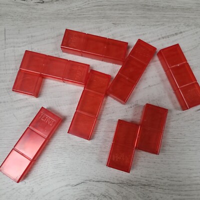 Jenga Special Tetris Edition with Translucent Red Replacement Parts Blocks