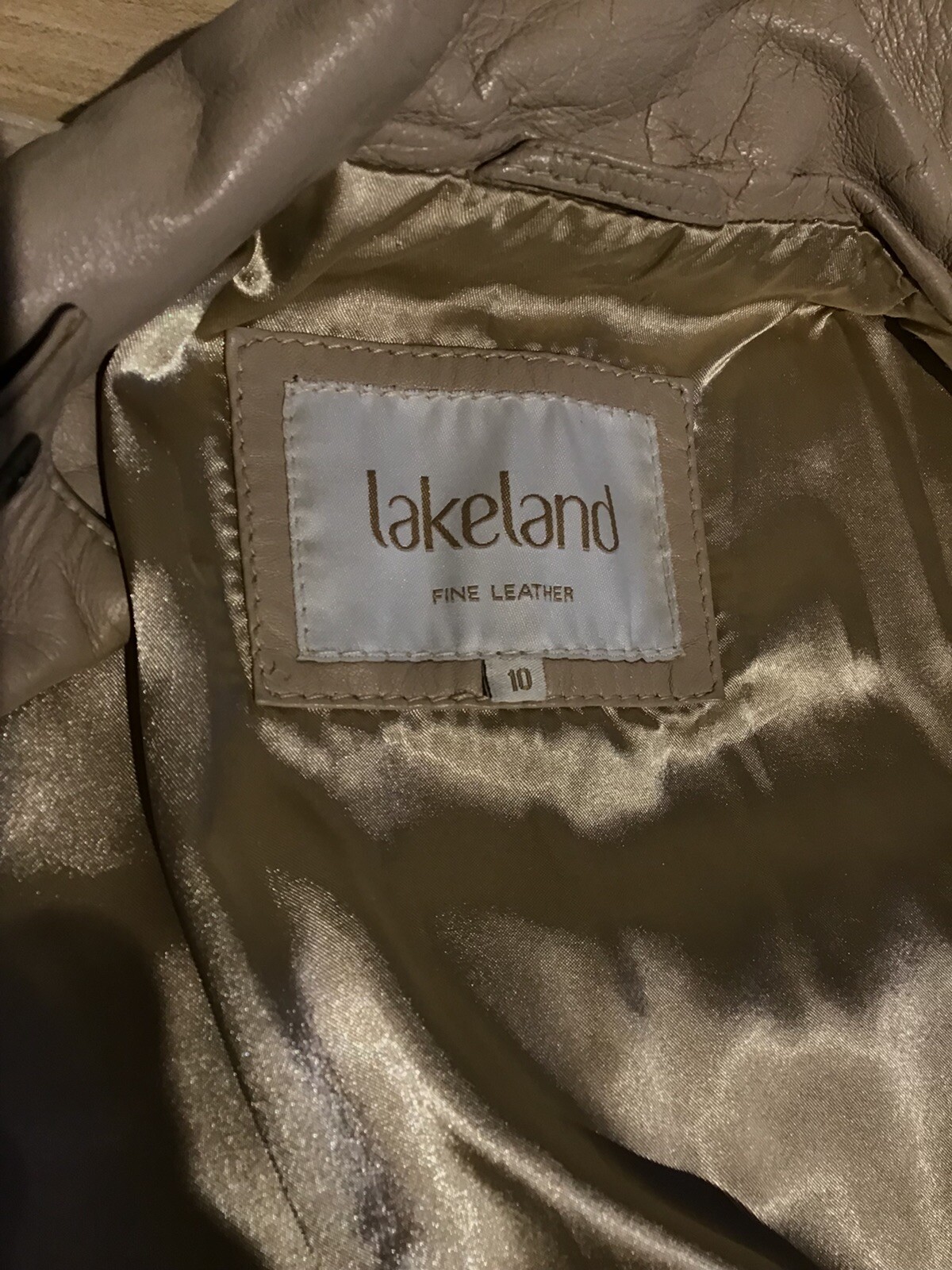 Lakeland Fine Leather Jacket Size 10 Medium Beige eBay