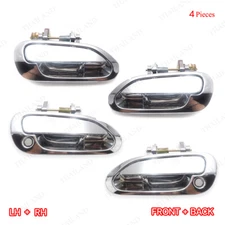 Chrome Set 4Dr Exterior Door Handle Fits Honda Accord Sedan 1998 - 2002