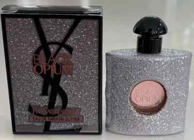 YVES SAINT LAURENT  BLACK OPIUM : GLITTER  WOMENS FRAGRANCE MINIATURE .25 fl oz
