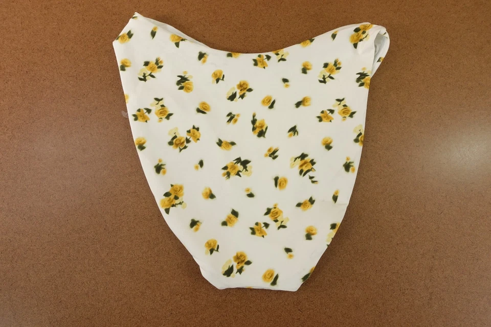 Parte inferior de bikini J Crew para mujer pequeña blanca amarilla floral soleada clásica esculpida nueva con etiquetas Foto 4 de 4