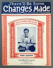 There'll Be Some Changes Made Sheet Music Goodman Piano Vintage 1923 2