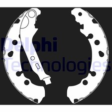 DELPHI BREMSBACKEN SATZ HINTERACHSE PASSEND FÜR DAIHATSU CHARADE TOYOTA YARIS
