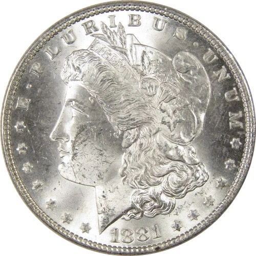 1881 Morgan Dollar Uncirculated Mint State Silver $1 Coin