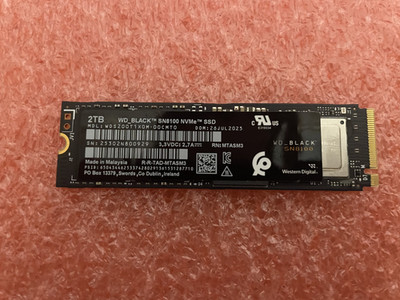Western Digital WD_BLACK 2TB SN8100 NVMe SSD PCIe 5.0 Black (WDS200T1X0M) PC