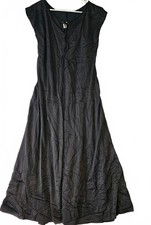 Vintage Le Voys Black Sheer Dress Medium Maxi Lined Gothic Emo Witchy Minimal