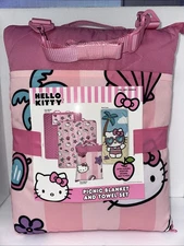 Hello Kitty Picnic Blanket & Beach Towel Set