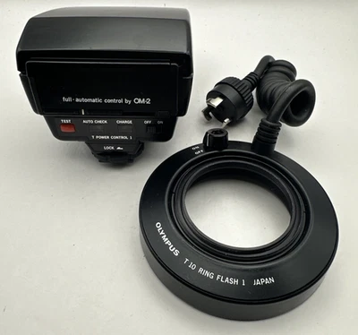 Olympus OM T10 Ring Flash 1 avec T Power Control 1 Flash Anneau pour Système OM - Photo 1/4