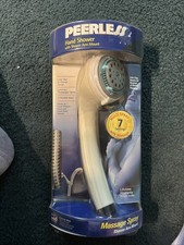 76701 Peerless white Full Body Spray 7 Setting Massage Hand Shower Head - NEW