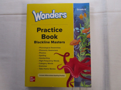 2023 Wonders Grade K Practice Paperback by Mcgraw Hill Blackline Masters NEW