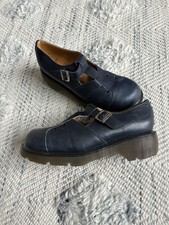 Dr Martens 8366 Vintage Y2K MIE Blue Mary Janes UK 8/ US M 9/ US L 10 EUC Vtg