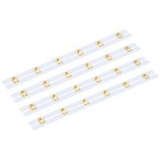 4 Set Corset Busk, 12 Inch White Steel Boning Support with Gold Buttons