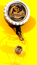 University Colorado Buffalos 1 Id badge holder retractable alligator clip