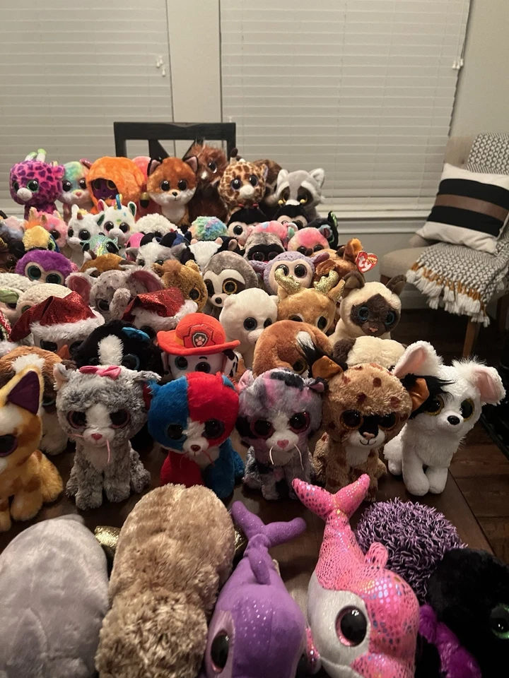TY Beanie BOOS Large Lot Of 80!  Mix Of Sizes. Some With Tags. - Image 3 of 4