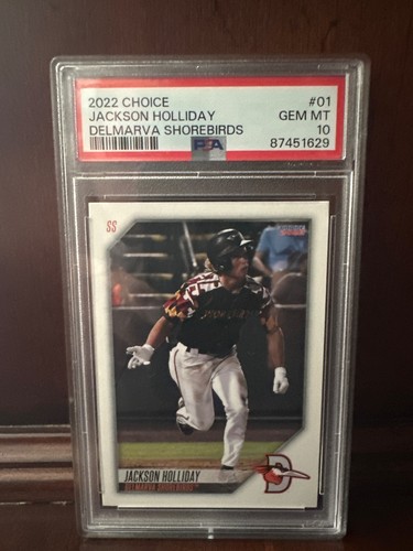 2022 Choice Delmarva Shorebirds - Jackson Holliday #01 PSA 10