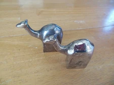 Vintage Dansk Designs Japan Silver Plate Pair of Camel Figurines 2 1/4" Tall