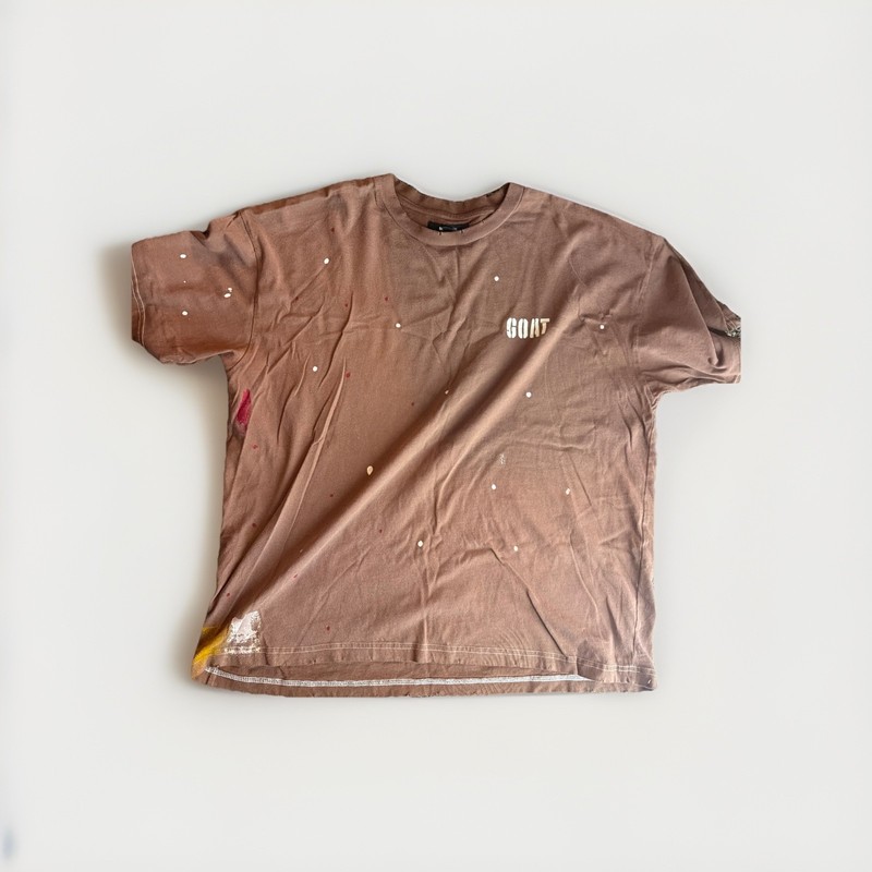 Nova men Large Boxy brown T Shirt Large L 