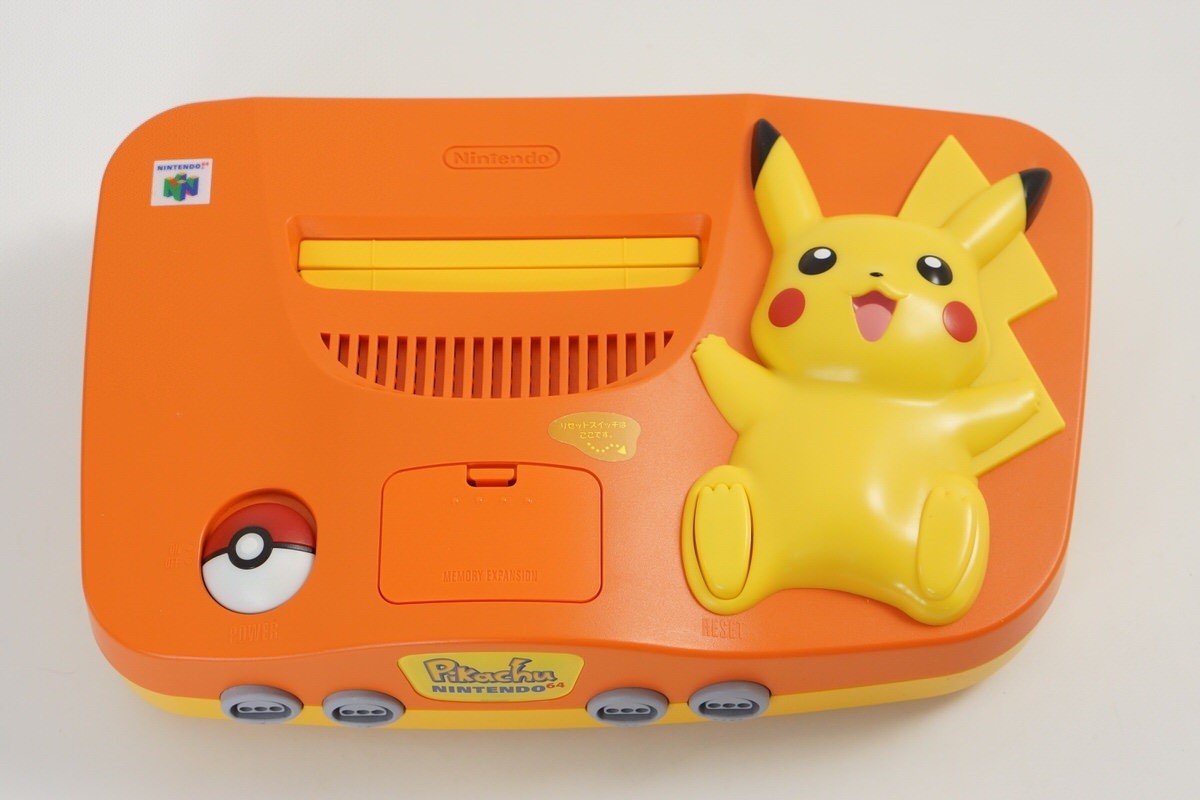 Nintendo 64 PIKACHU Console System Boxed Pokemon Orange Yellow