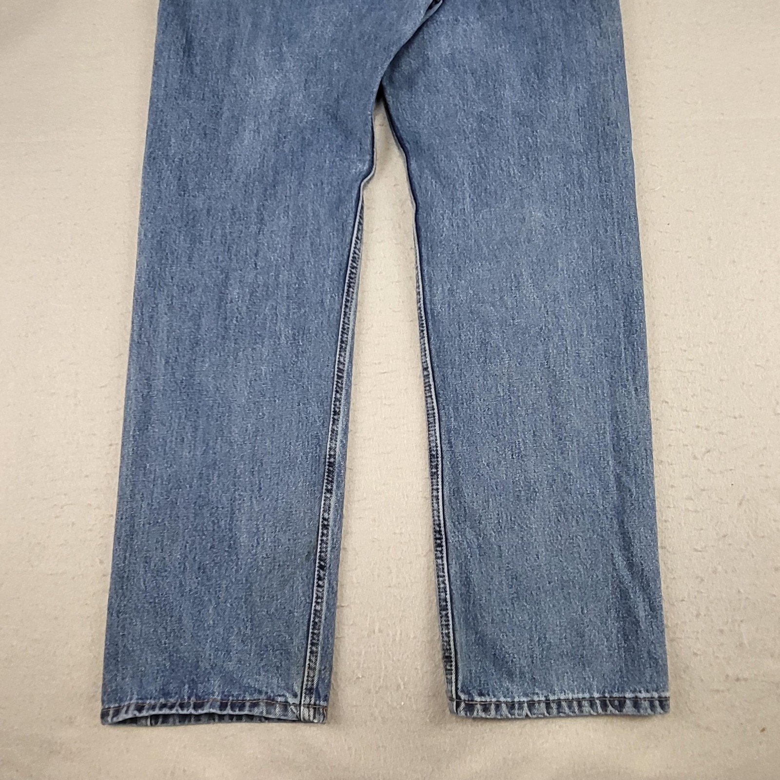 Levis 505 Jeans Mens 38x33 Blue Medium Wash Straight 100% Cotton Tag 38x34 thumbnail 17