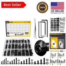 Complete M3 M4 M5 M6 Black Screw and Nut Assortment - 10.9 Alloy Steel Quality