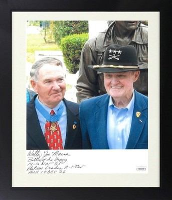 Col. Walter Marm signed  Vietnam 8x10 Photo Framed Ia Drang, Medal Of Honor -JSA
