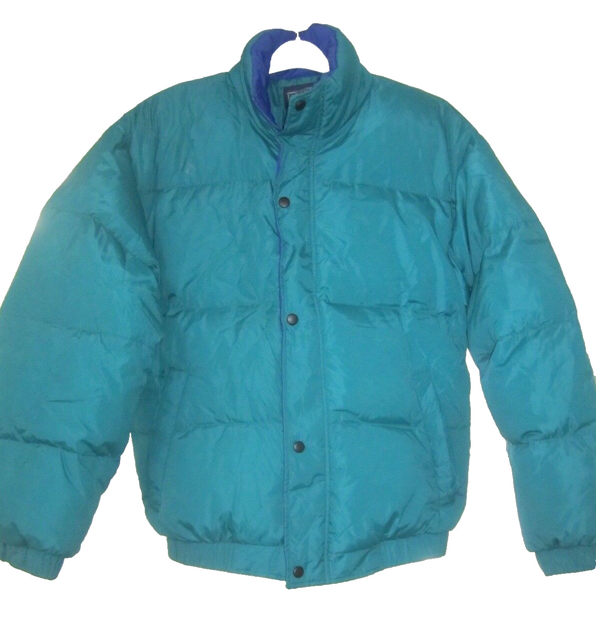 Lands End Ladies Teal Goose Down Puffer Jacket ~ Size Small Looks brand-new