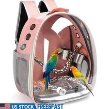 Breathable Bird Backpack Portable Carrier Travel Cage Multi-Functional Pet Bag
