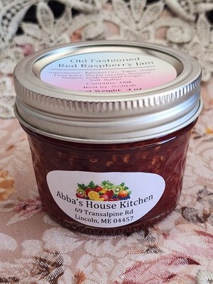 Old Fashioned Red Raspberry Jam 4 oz - Handmade
