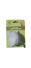 Greenbrier Kennel Club Plush Cat Toy W/ Rattle Interactive White Mouse