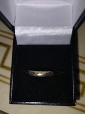 9ct Gold Ring, Wedding band, Stamped 375, Size M (v)