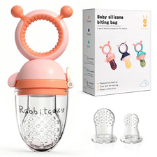 Baby Fruit Food Feeder Pacifier with 3 Different Size Silicone Pouch,Teethers fo