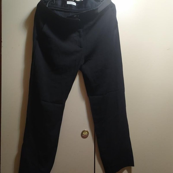 Women Sandro Trousers Black Viscose 38 / M #NTZV