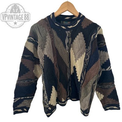 Vintage Coogi 90s Australia Knit Sweater Unisex Bold 3D Colourful Jumper