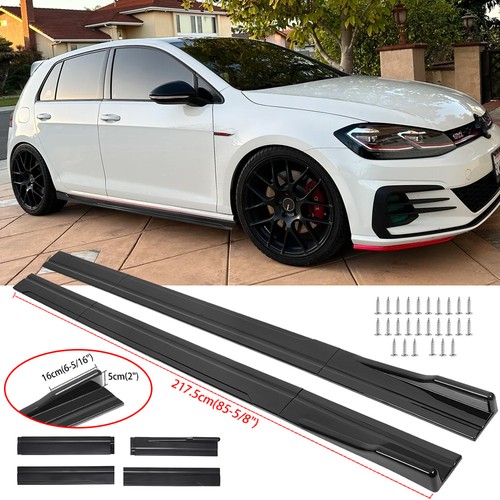 For Golf MK7 MK7.5 GTI R Base Side Skirt Extension Rocker Panel Body ...