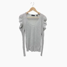 Esprit Collection Knit Top Long Sleeve Ruffle Puff Mohair Wool Size Small