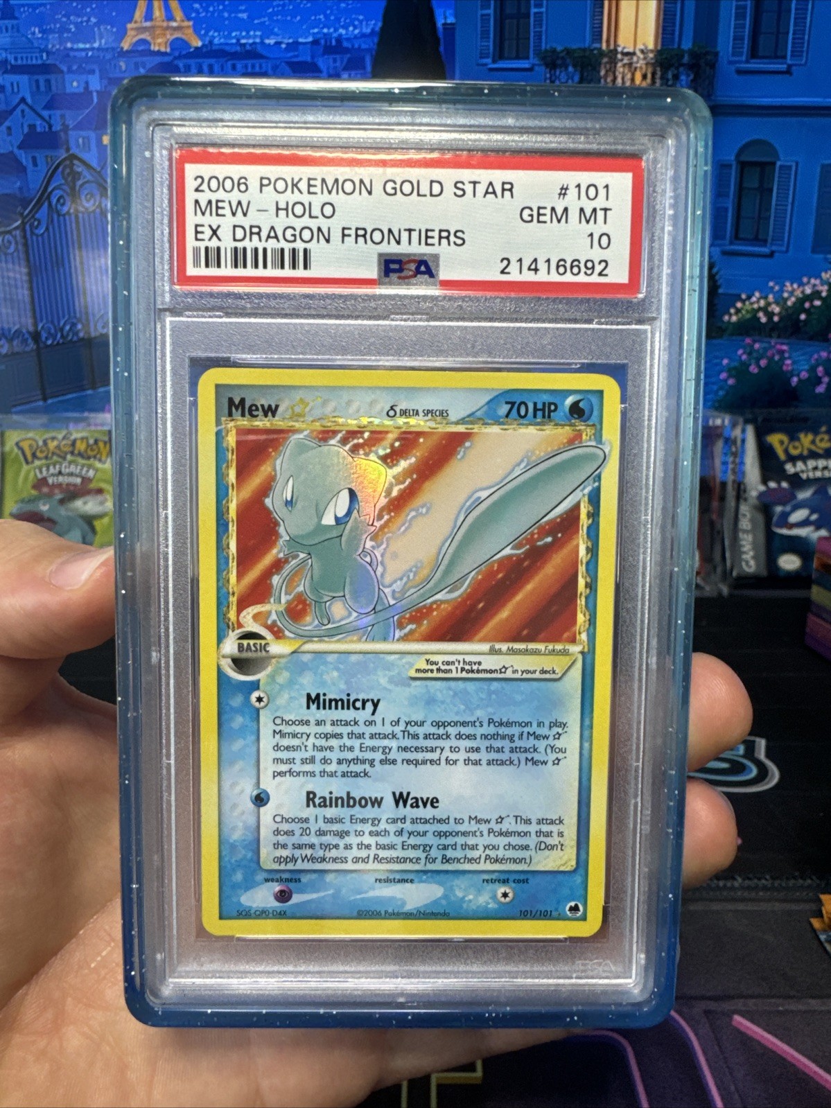2006 Mew Gold Star PSA 10 - Dragon Frontiers Holo 101/101