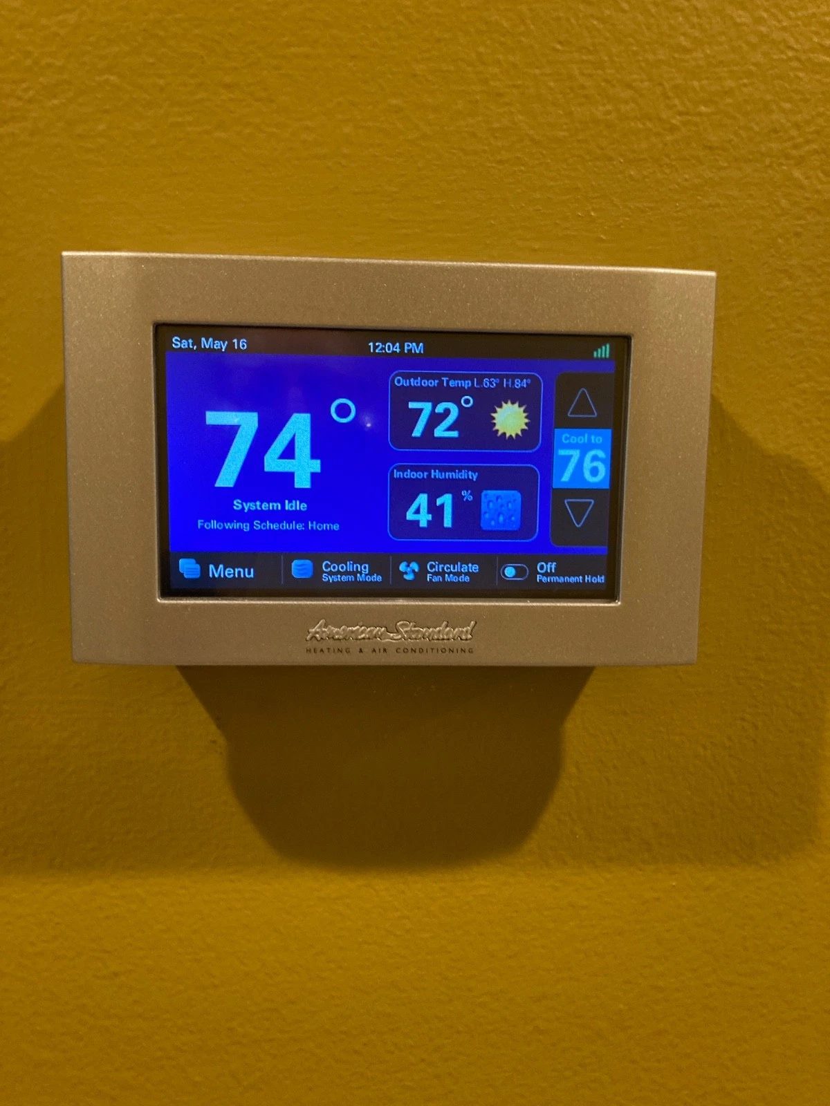American Standard Trane Programmable Wi-Fi Thermostat ACONT824AS52DBA