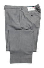 Nautica Suit Pants Mens 41x31 Light Gray Solid Stretch Dress Trousers Flat Front