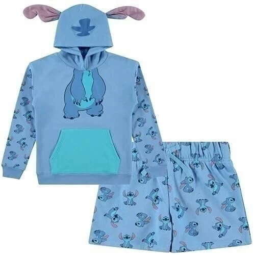 Disney Niñas Lilo & Stitch Cosplay Conjunto de Sudadera con Capucha - Disfraz de Puntada Sudadera con Capucha y... Foto 2 de 4