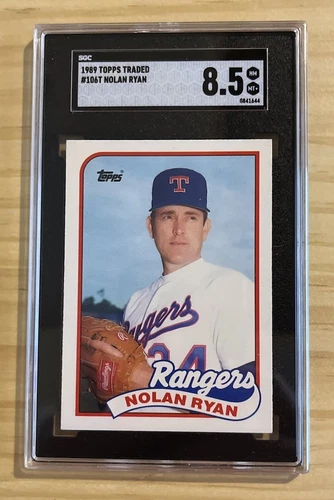 1989 Topps Traded Nolan Ryan MLB HOF #106T SGC 8.5 Texas Rangers Baseball Card