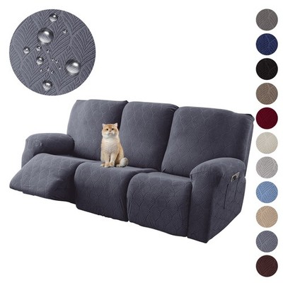 Waterproof leaf jacquard elastic lounge chair sofa cover, furniture protection