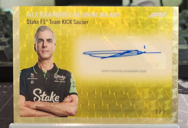 2024 Topps Chrome F1 Alessandro Alunni Bravi Autograph Auto 1/1 Superfractor