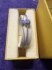Genuine Swarovski Bracelet (New) Blue Silver Crystal with Box & Certificate
