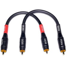 CESS-075-6i Heavy Duty Waterproof RCA Cable, Phono Male to Male 6 in