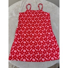 Old Navy Women's 2XL Pink Floral STRETCH Sleeveless Knee Length Dress