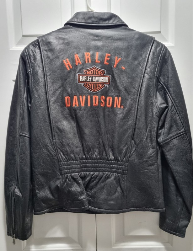 Harley-Davidson Black Leather Jacket An American Legend Size M Womens 