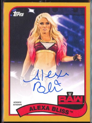 2018 Topps Heritage WWE Alexa Bliss Gold Auto /10