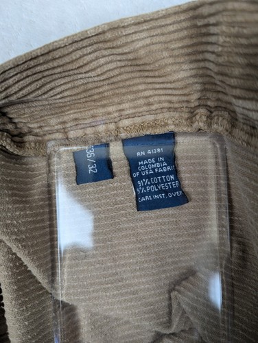 Polo Ralph Lauren Andrew Pants Men 36x32 Corduroy Pleated Brown - Picture 10 of 11